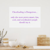 Cheerleading is Dangerous Poster (Küche)