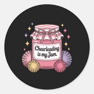 Cheerleading ist mein Ding Vintage Glas  Runder Aufkleber