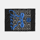 Cheerleading Jubel Blau Kokette Schleife Cheerlead Fleecedecke (Vorderseite (Horizontal))