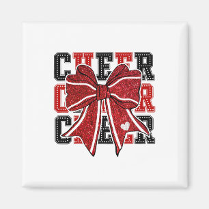 Cheerleading Kokette Schwarz und Rot Cheer Mom Fuß Magnet