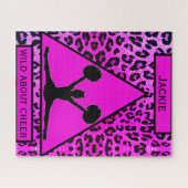 Cheerleading Leopard Wild über Cheer Puzzle (Horizontal)
