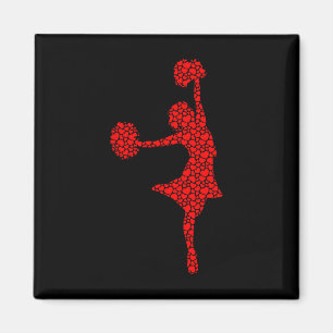 Cheerleading-Liebhaber Valentinsherzen Liebe Cheer Magnet