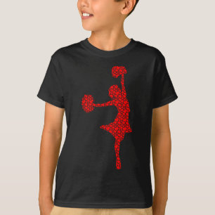 Cheerleading-Liebhaber Valentinsherzen Liebe Cheer T-Shirt