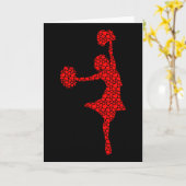 Cheerleading Lovers Valentine Hearts Love Cheerlea Karte (Gelbe Blume)