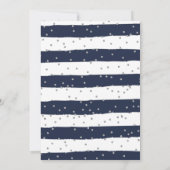 Cheerleading Navy und Silver Cheerday Einladung (Rückseite)