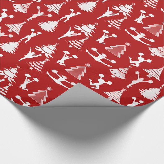 Cheerleading oder Pom und Weihnachtsbäume Geschenkpapier (Ecke)