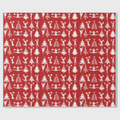 Cheerleading oder Pom und Weihnachtsbäume Geschenkpapier (Flach)