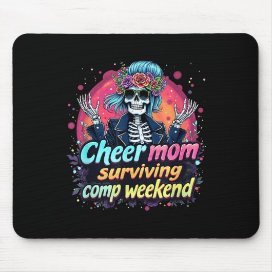 Cheerleading Parteichkaffee Mama überleben Com Mousepad (Vorne)