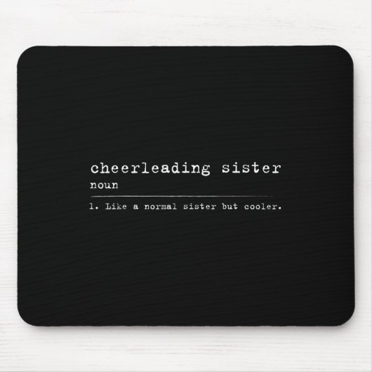 Cheerleading-Schwester Definition Cheerleader Moti Mousepad (Vorne)
