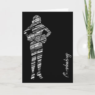 Cheerleading-Silhouette Cheer Karte