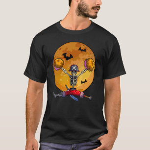 Cheerleading-Skelett Frauen Mädchen Pirat Cheer Ha T-Shirt