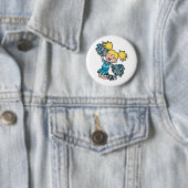 cheerleading Springen des Mädchens in die Luft Button (Beispiel)