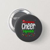Cheerleading Srts Lover Christmas Cheer Squad Button (Vorne & Hinten)