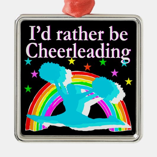 CHEERLEADING SUPER STAR DESIGN ORNAMENT AUS METALL (Vorne)