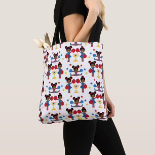 Cheerleading-Team-Trophäe Pom-Poms Rot Blau Gelb Tasche