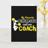 Cheerleading-Trainer einer High School-Mannschaft Karte (Gelbe Blume)
