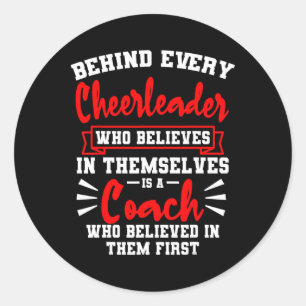 Cheerleading-Trainer-Team Cheer Cheerleader-Mannsc Runder Aufkleber