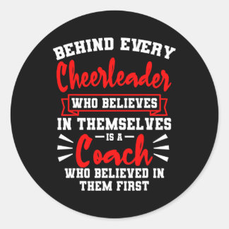 Cheerleading-Trainer-Team Cheer Cheerleader-Mannsc Runder Aufkleber