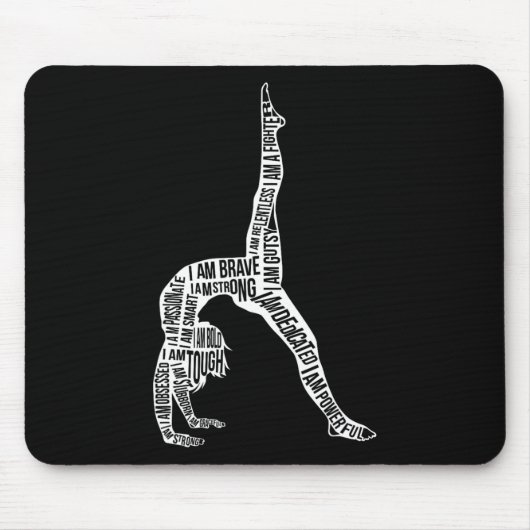 Cheerleading-Tumbling-Flip-Akrobatik-Mädchen-Desig Mousepad (Vorne)