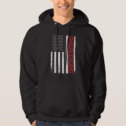 Cheerleading USA American Flag Cheerleader Hoodie (Vorderseite)