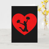 Cheerleading Valentinstag Herzform Cheerleader Lie Karte (Gelbe Blume)
