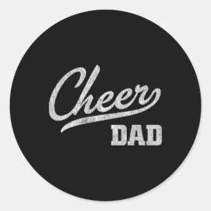 Cheerleading-Vater-Geschenk Stolz Cheer Dad  Runder Aufkleber
