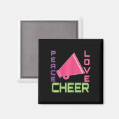 Cheerleading-Zitat Frieden Liebe Cheer Magnet (Vorderseite/Rückseite)