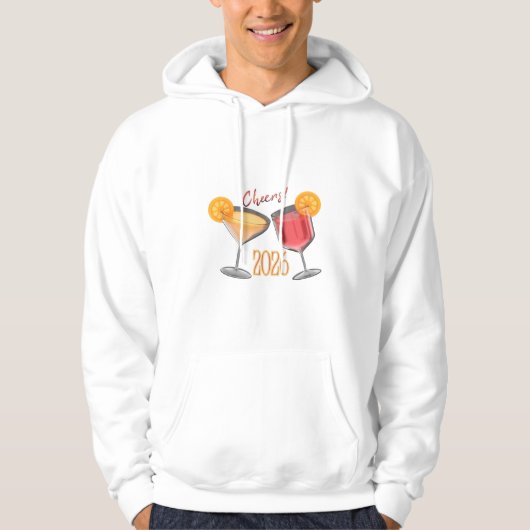 Cheers 2026 New Year Cocktail Celebration Design Hoodie (Vorderseite)