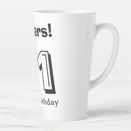 Cheers 21 birthday bold letter name boy man gifts  milchtasse