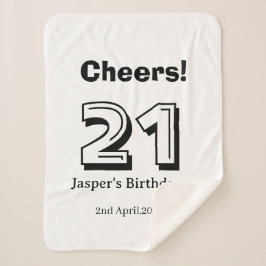 Cheers 21 birthday bold letter name boy man gifts  sherpadecke