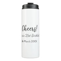 Cheers 21. Geburtstag hinzufügen Namensdatum einfa