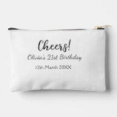 Cheers 21. Geburtstag hinzufügen Namensdatum einfa Zubehörtasche (Rückseite)