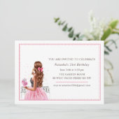 Cheers 21. Geburtstag Pink Champagne Einladung (Stehend Vorderseite)