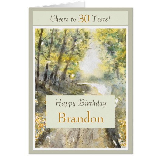 Cheers 30. Happy Birthday Personalize Name Card (Vorne)