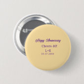 Cheers 40 happy anniversary purple orange pastel n button (Vorne & Hinten)