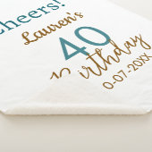 Cheers 40th birthday name date brown turquoise sim sherpadecke (3/4)