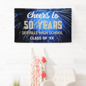CHEERS 50 Jahre! Blauer Wiedersehen-Banner Banner (Insitu)