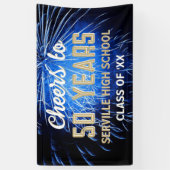 CHEERS 50 Jahre! Blauer Wiedersehen-Banner Banner (Vertikal)