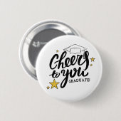 Cheers Abschluss Graphics Best Graduation Party Button (Vorne & Hinten)