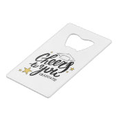 Cheers Abschluss Graphics Best Graduation Party Geldbeutel Flaschenöffner (Rückseite Schrägansicht)