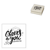 Cheers Abschluss Graphics Best Graduation Party Gummistempel (Stempel)