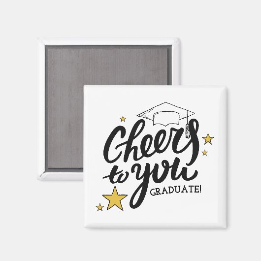 Cheers Abschluss Graphics Best Graduation Party Magnet (Vorderseite/Rückseite)