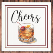 Cheers altmodische Script Border Serviette