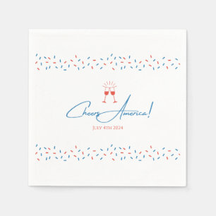 Cheers America! - Vierter Cocktail Napkins im Juli Serviette