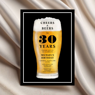 Cheers And Beers 30. Geburtstag Einladung