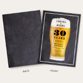 Cheers And Beers 30th Birthday Einladung