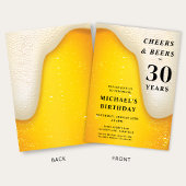Cheers And Beers 30th Birthday Einladung