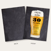 Cheers And Beers 30th Birthday Einladung