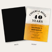 Cheers And Beers 40th Birthday Einladung