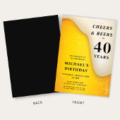 Cheers And Beers 40th Birthday Einladung